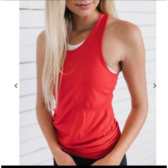 Zyia Active Red Copper Charged Athletic Tank Top Women's Size M Fitness Workout - Picture 3 of 10